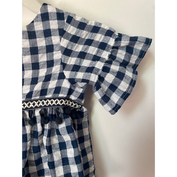 Pippa & Julie navy & white gingham top - 18m - Picture 3 of 5